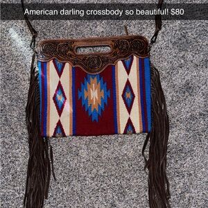 American Darling Red and Blue Crossbody Bag